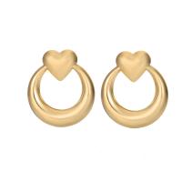 Iron Stud Earring, Heart, plated, fashion jewelry & for woman 