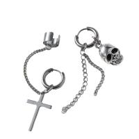 Asymmetric Earrings, 304 Stainless Steel, fashion jewelry & for man 