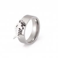 Stainless Steel Finger Ring, 304 Stainless Steel, Fish Bone, Vacuum Ion Plating, fashion jewelry & Unisex 