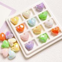 Perles acryliques plaquée, Acrylique, coeur, DIY, plus de couleurs à choisir Environ 1.5mm, Vendu par PC
