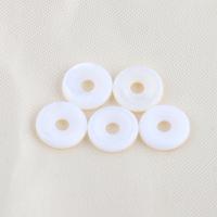 Natürliche weiße Muschelperlen, rund, DIY, weiß, 9.8x2.1mm, Bohrung:ca. 2.5mm, verkauft von PC[