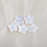 Natürliche weiße Muschelperlen, Blume, DIY, weiß, 14.2x14x1.4mm, verkauft von PC[