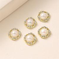Hair Barrette Finding, Zinc Alloy, with Plastic Pearl, multifunctional & DIY & with rhinestone 