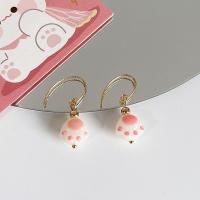 Resin Drop Earring, Brass, with Resin, fashion jewelry 