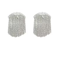 Fashion Fringe Earrings, Zinc Alloy, swallow, silver color plated, fashion jewelry & for woman 