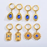 Brass Drop Earring, with Resin, gold color plated & for woman, 20-40mm 