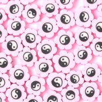 ポリマー粘土のジュエリー ビーズ, ポリマークレイ, 花形, DIY, ピンク, 10mm, 約 1000パソコン/バッグ, 売り手 バッグ