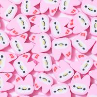 Polymer Clay Jewelry Beads, Rabbit, DIY, pink, 10mm, Approx 