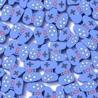 Polymer Clay Jewelry Beads, DIY, blue, 10mm, Approx 