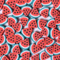 Obst Polymer Clay Perlen, Polymer Ton, Wassermelone, DIY, rot, 10mm, ca. 1000PCs/Tasche, verkauft von Tasche
