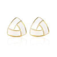 Sterling Silver Stud Earring, 925 Sterling Silver, plated, fashion jewelry & for woman & epoxy gel 10mm 