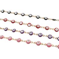 Evil Eye Jewelry Bracelet, 304 Stainless Steel, fashion jewelry & for woman & enamel Approx 8.46 Inch 