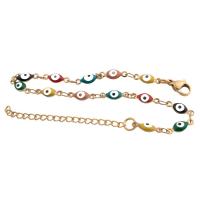 Evil Eye Jewelry Bracelet, 304 Stainless Steel, fashion jewelry & for woman & enamel Approx 9.25 Inch 