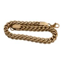 Stainless Steel Chain Bracelets, 304 Stainless Steel, fashion jewelry & Unisex, golden Approx 9.45 Inch 