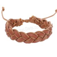 PU Leather Cord Bracelets, with Wax Cord, handmade, vintage & Unisex & adjustable Approx 18-23 cm [