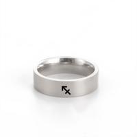 Stainless Steel Finger Ring, 304 Stainless Steel, Donut, Vacuum Ion Plating, fashion jewelry & laser pattern & Unisex 