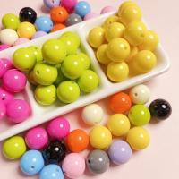 Perles acryliques lustres, Acrylique, Rond, vernis au four, DIY, plus de couleurs à choisir, 16mm Environ 2mm, Vendu par PC