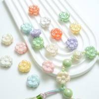Plating Acrylic Beads, Flower, UV plating, DIY 20mm Approx 3mm 