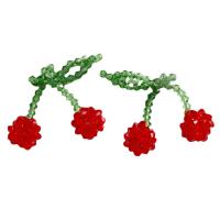 Hair Barrette Finding, Glass Seed Beads, Cherry, DIY 