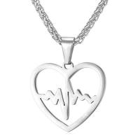 Stainless Steel Heart Pendants, 316 Stainless Steel, plated, DIY 