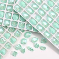 Polymer Clay Nagel Kunst, Glas, DIY & verschiedene Stile für Wahl, hellgrün, verkauft von PC
