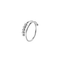 Sterling Silver Finger Ring, 925 Sterling Silver, plated, for woman, platinum color, US Ring 