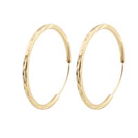 Brass Hoop Earring, Round, gold color plated, fashion jewelry & for woman, golden 