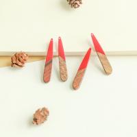 Pendentifs en bois original, avec résine, DIY Environ Vendu par sac