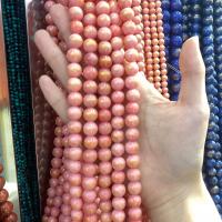 Mixed Gemstone Beads, Cloisonne Stone, Round, DIY pink Approx 38 cm 