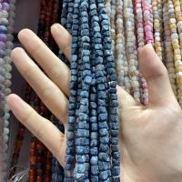 Natürliche Effloresce Achat Perlen, Auswitterung Achat, Würfel, DIY, keine, 6mm, Länge:ca. 38 cm, ca. 72PCs/Strang, verkauft von Strang
