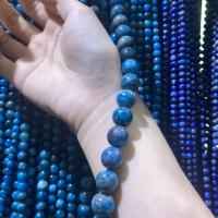Perles de pierre lasurite naturelles, Lapis lazuli, Rond, DIY & normes différentes pour le choix, bleu Environ 38 cm, Vendu par brin