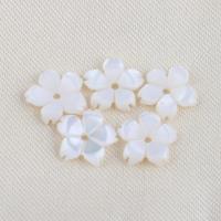 Turbanschnecken Perlen, Blume, DIY, weiß, 9.4x9.2x1.8mm, verkauft von PC