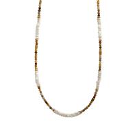 Collar de Piedras Preciosas, Piedra natural, con metal, con 5CM extender cadena, hecho a mano, para mujer, dorado, longitud:aproximado 41 cm, Vendido por UD