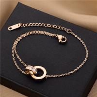 Titanium Steel Bracelet & Bangle, with 5cm extender chain, fashion jewelry & for woman & with rhinestone Approx 16 cm 