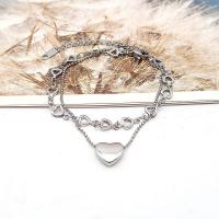 Titanium Steel Bracelet & Bangle, with 5cm extender chain, fashion jewelry & for woman Approx 16 cm 