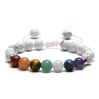 Gemstone Bracelets, with Polyester Cord & Unisex, 8mm Approx 6-11 Inch 