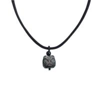 Résine de cire collier de corde, avec corde de cire, fait à la main, bijoux de mode & pour femme, noir Environ 68.6 cm, Vendu par PC