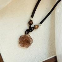 Résine de cire collier de corde, avec corde de cire, fait à la main, bijoux de mode & pour femme Environ 67.6 cm, Vendu par PC