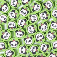Polymer Clay Jewelry Beads, Flat Round, DIY, green, 10mm, Approx 