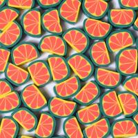 Fruit d'argile de polymère perles 
, Citron, DIY, couleurs mélangées, 10mm, Environ Vendu par sac