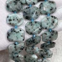 Abalorio Con Manchas Azules, Blue Speckle Stone, Bricolaje & facetas, color mixto, 18x23mm, longitud:aproximado 38 cm, Vendido por Sarta