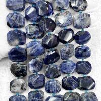 Sodalite Beads, Polygon, DIY & faceted, blue Approx 38 cm 