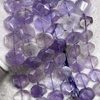 Natürliche Amethyst Perlen, Vieleck, DIY & facettierte, violett, 18x23mm, Länge:ca. 38 cm, verkauft von Strang