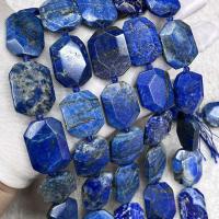 Perles de pierre lasurite naturelles, Lapis lazuli, polygone, DIY & facettes, couleur de lapis-lazuli Environ 38 cm, Vendu par brin