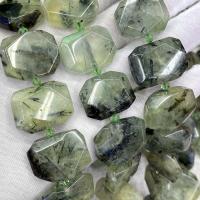 Prehnite Beads, Natural Prehnite, Polygon, DIY & faceted, mixed colors Approx 38 cm 