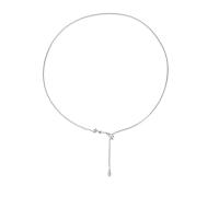 Zircon cubique Micro Pave collier en argent sterling, laiton, bijoux de mode & pavé de micro zircon & pour femme Environ 27.95 pouce, Vendu par PC