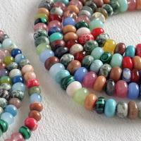 Mixed Gemstone Beads, Flat Round, DIY mixed colors Approx 38 cm 