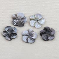 Schwarze Lippe Muschelperlen, Schwarze Muschel, Blume, DIY, schwarz, 11.8x1.8mm, Bohrung:ca. 0.7mm, verkauft von PC