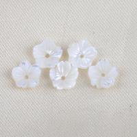 Turbanschnecken Perlen, Blume, DIY, weiß, 7.4x2.7mm, verkauft von PC
