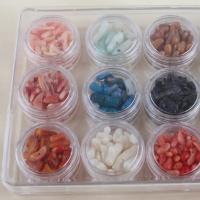 Perles de pierre gemme mixte, DIY, couleurs mélangées 12boîteszone/fixé, Vendu par fixé